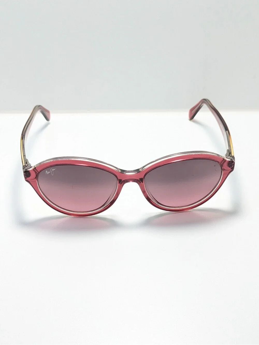 Maui Jim MJ828-520 Mariana Pink Gradient Red Rose Oval Sunglasses 55-18-140